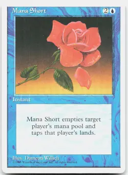 Mana Short Moderately Played Fourth Edition Rare Magic: The Gathering - Image 1