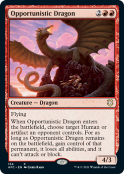 1x Opportunistic Dragon MTG - Commander: Adventures in the Forgotten Realms - NM - Image 1