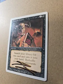 MTG - Revised Edition - Demonic Tutor - Shadow Signed - Altered, Symbol on Book - Image 4