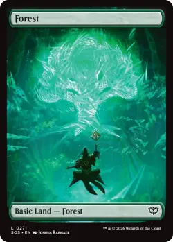 MTG - Forest - Full Art Secrets of Strixhaven - Land - SOS 0271 NM - FOIL - Image 1