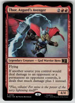 Thor, Asgard's Avenger Rare Commander: Marvel Super Heroes 756 MTG NM 2026 - Image 1
