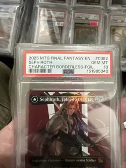 Sephiroth, Fabled SOLDIER (0382) (Borderless) Final Fantasy Foil MTG PSA 10 - Image 2