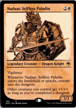 Nadaar, Selfless Paladin (Showcase) Adventures in the Forgotten Realms MTG NM/M - Image 1