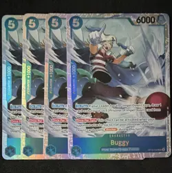 Playset Bandai One Piece TCG Buggy OP16-040 English Blue Foil x4 - Image 1