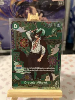 2026 One Piece OP14/EB04 Dracule Mihawk SP Alt Art OP12-030 SR Azure Sea’s Seven - Image 1