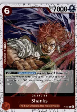 One Piece CCG Shanks Pirate Foil P-083 Promo PRB02 The Best Vol.2 English TCG - Image 3