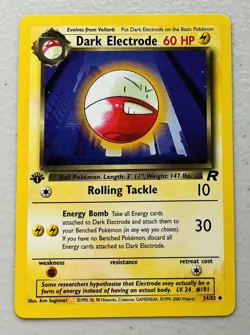 Dark Electrode 34/82 1st Edition Team Rocket Pokemon Card - Image 1