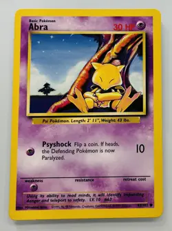 Abra 43/102 Base Set Pokemon Card - Image 1