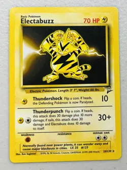 Electabuzz 24/130 Base Set 2 Pokemon Card - Image 1