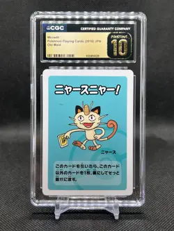 2019 Pokemon Playing Cards Japanese Old Maid Meowth🔥CGC 10 PRISTINE🔥 - Image 1