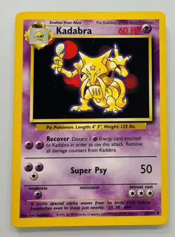 Kadabra 32/102 Base Set Pokemon Card - Image 1