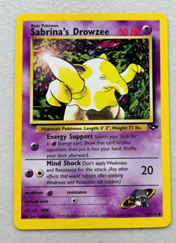 Sabrina’s Drowzee 95/132 Gym Challenge Pokemon Card - Image 1