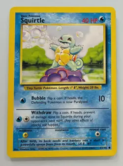 Squirtle 63/102 Base Set Pokemon Card - Image 1