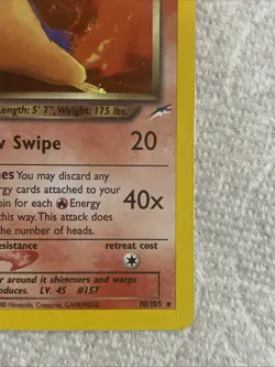Dark Typhlosion 10/105 Neo Destiny Holo Rare Pokemon Card - Image 3
