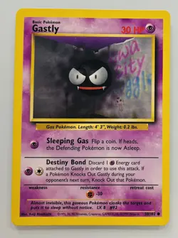 Gastly 50/102 Base Set Pokemon Card - Image 1