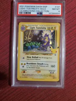 Light Toxtricity Holo Card PSA 8 Pokemon Celebrations Promo Mint SWSH137 - Image 2