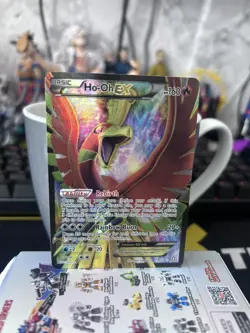Pokemon TCG Ho-Oh-EX Dragons Exalted 119/124 Holo Full Art Ultra Rare - Image 1