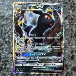 Pokemon TCG Umbreon GX Full Art Ultra Rare Holo SM36 Sun & Moon Black Star Promo - Image 1
