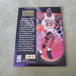 1993-94 Fleer Ultra - Inside Outside Michael Jordan #4 - Image 2