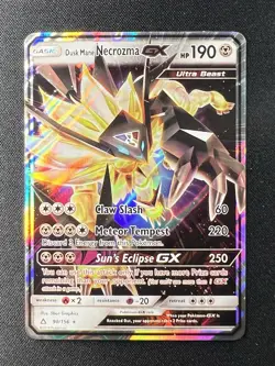 ❤‍🔥 Dusk Mane Necrozma GX 90/156 Metal Ultra Rare SM05 SM Ultra Prism NM ✨ - Image 1