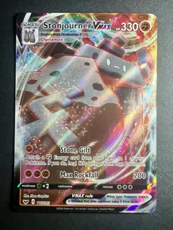 ❤‍🔥 Stonjourner VMAX 116/202 Ultra Rare Pokemon TCG Sword & Shield NM ✨ - Image 1
