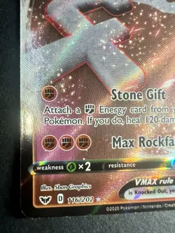 ❤‍🔥 Stonjourner VMAX 116/202 Ultra Rare Pokemon TCG Sword & Shield NM ✨ - Image 3