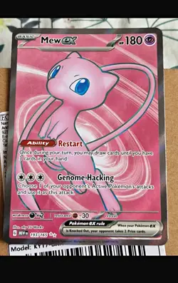 Mew ex 193/165 SV: Scarlet & Violet 151 Ultra Rare Holo English 180HP - Image 1