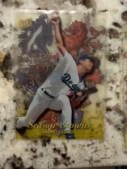 1996 FLEER ULTRA SEASON CROWNS INSERT CARD LOS ANGELES DODGERS HIDEO NOMO #7 - Image 1