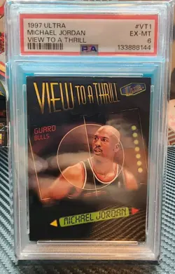 Fleer Ultra Michael Jordan View to a Thrill VT1 PSA 6 Chicago Bulls Basketball - Image 1