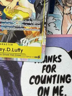 ONE PIECE Bandai Monkey D. Luffy (Alt Art) OP10-111 Rare Foil Character EN - Image 4