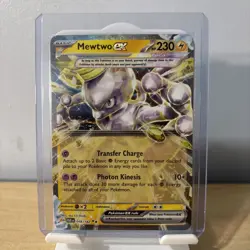 2023 Pokemon PARADOX RIFT MEWTWO EX FULL ART HOLO 58/182! NM - Image 1