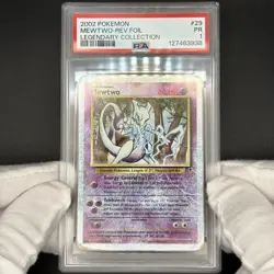 2002 Pokemon Legendary Collection Mewtwo Reverse Holo #29/110 PSA 1 - Image 1