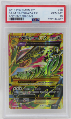 Pokemon XY FA/M Rayquaza EX Ancient Origins #98 PSA Gem MT 10 - Image 1