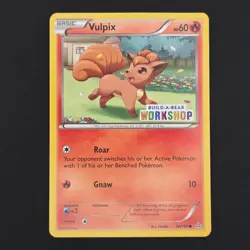 Pokemon TCG Card Vulpix 20/160 Build-a-Bear Workshop Promo Stamped - MP - Image 1
