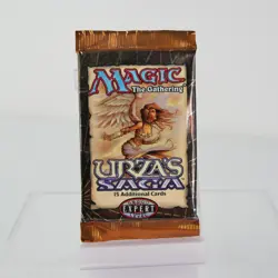 Vintage Magic The Gathering Urza's Saga MTG Sealed Booster Pack 15 Cards 1998 - Image 1