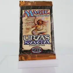Vintage Magic The Gathering Urza's Saga MTG Sealed Booster Pack 15 Cards 1998 - Image 2