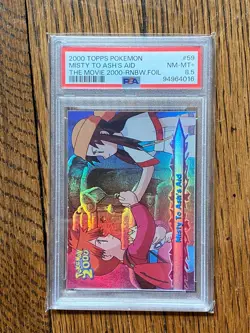 Topps Pokemon | The Movie 2000 | Rainbow Holo Foil | Misty to Ash's Aid | PSA8.5 - Image 1