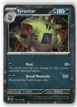 TYRANITAR 135/193 R PALDEA EVOLVED POKEMON COSMOS HOLO NM/M - Image 1