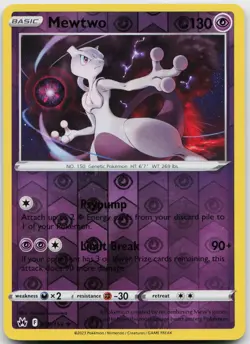 Mewtwo 059/159 Holo Rare Crown Zenith Pokemon Reverse Holo Near Mint - Image 1