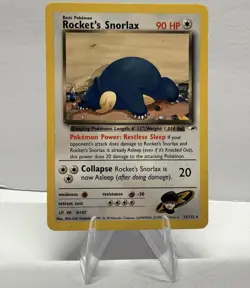 LP-MP Wizards Rocket's Snorlax Gym Heroes 1999 English Regular Rare - Image 1