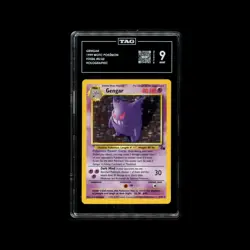 Pokemon TCG Gengar Fossil 5/62 Holo Rare 1999 Wizards TAG 9 Graded - Image 1