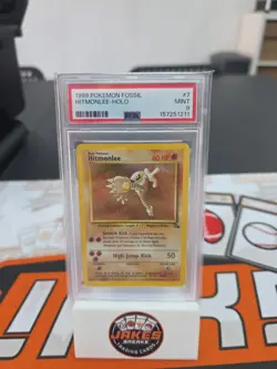 1999 Pokemon Fossil Hitmonlee - Holo 7/62 PSA 9 - Image 1