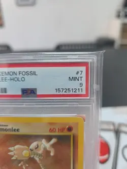 1999 Pokemon Fossil Hitmonlee - Holo 7/62 PSA 9 - Image 2