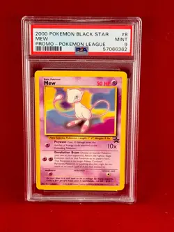 2000 Pokemon League Black Star Promo MEW Card #8 PSA 9 - Image 1