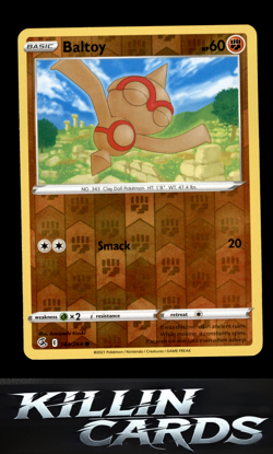 Reverse Holofoil Baltoy 144/264 Pokemon Common SWSH08: Fusion Strike Card NM - Image 1