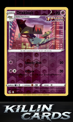 Reverse Holofoil Drakloak 129/264 Pokemon Uncommon SWSH08: Fusion Strike Card NM - Image 1