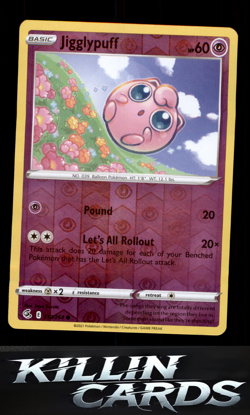 Reverse Holofoil Jigglypuff 110/264 Pokemon Common SWSH08: Fusion Strike Card NM - Image 1