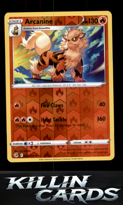 Reverse Holofoil Arcanine 033/264 Pokemon Rare SWSH08: Fusion Strike Card NM - Image 1