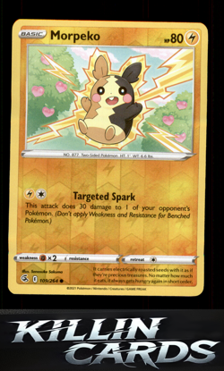 Reverse Holofoil Morpeko (109) 109/264 Pokemon Common SWSH08: Fusion Strike Card - Image 1