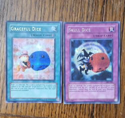 Konami Yu-Gi-Oh! Metal Raiders Graceful Dice/Skull Dice 2-Card Lot MRD-006/075 - Image 1